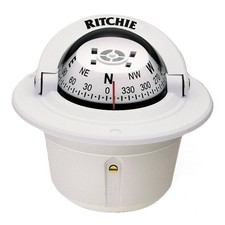Ritchie Compass, Flush Mount, 2.75 Dial, Whit...