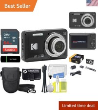 Kodak PIXPRO FZ55 Black 16MP Digital Camera 5X Optical Zoom 28mm Wide Angle 1...