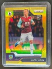 2019 Chronicles Matej Vydra RC Premier League Prizm Update Gold #8/10 Burnley