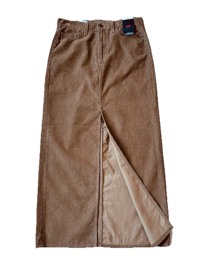 Falda columna al tobillo de pana premium para mujer Levi's Foto 2 de 4