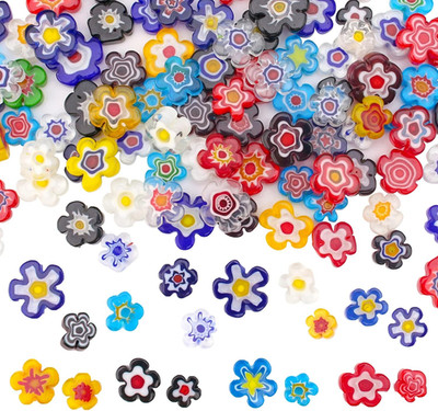 Millefiori Flower Glass Mosaic Tiles for Crafts Mosaic Glass Pieces for Diy Craf