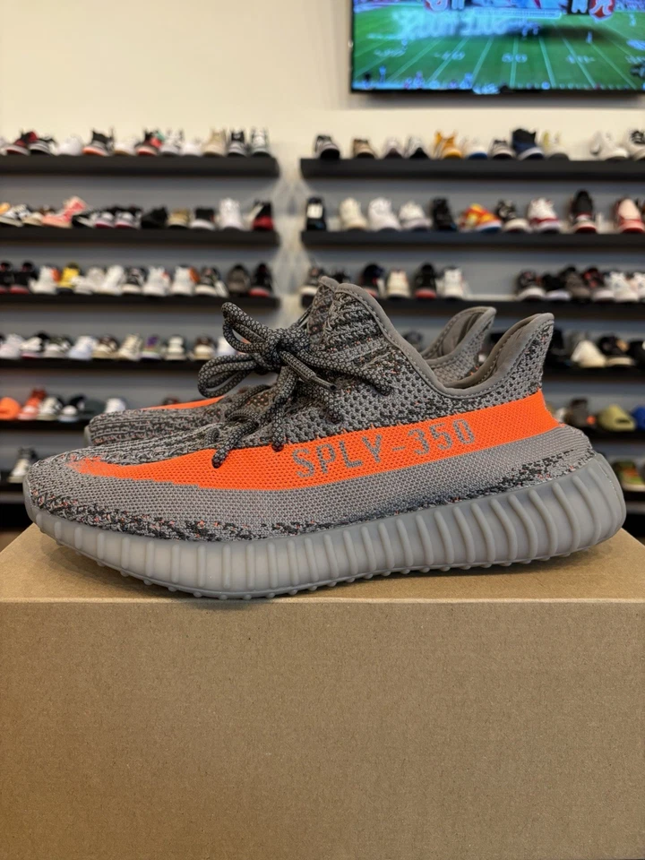 Adidas Yeezy Boost 350 V2 Beluga Reflectante Talla 10 Totalmente Nuevo GW1229 Gris Naranja Foto 3 de 4