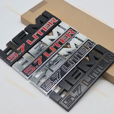 2pcs Side Fender 3D Emblems Badges For RAM 1500 2500 3500 Hemi 5.7 LITER Decal