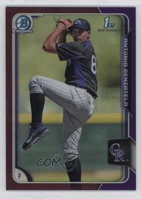 2015 Bowman Chrome Prospects Purple Refractor /250 Antonio Senzatela #BCP183 1b3