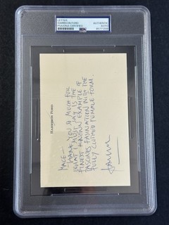 Harrison Ford Han Solo Signed Thank You Star Wars Autograph RE: FEMALE PSA/DNA