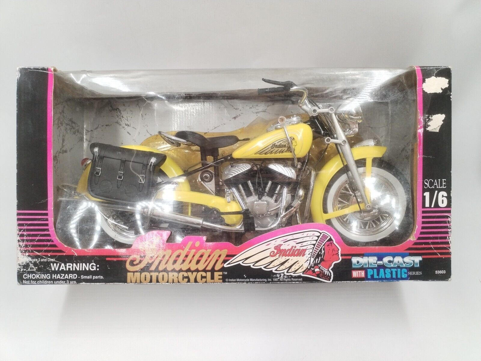 Moto Indian 1998 New Ray 1/6 réplique die-cast haute fidélité Johnny Hallyday