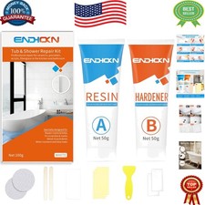 All-in-One Bath Repair Kit: Fix Cracks in Porcelain, Tiles  Tubs with Ease