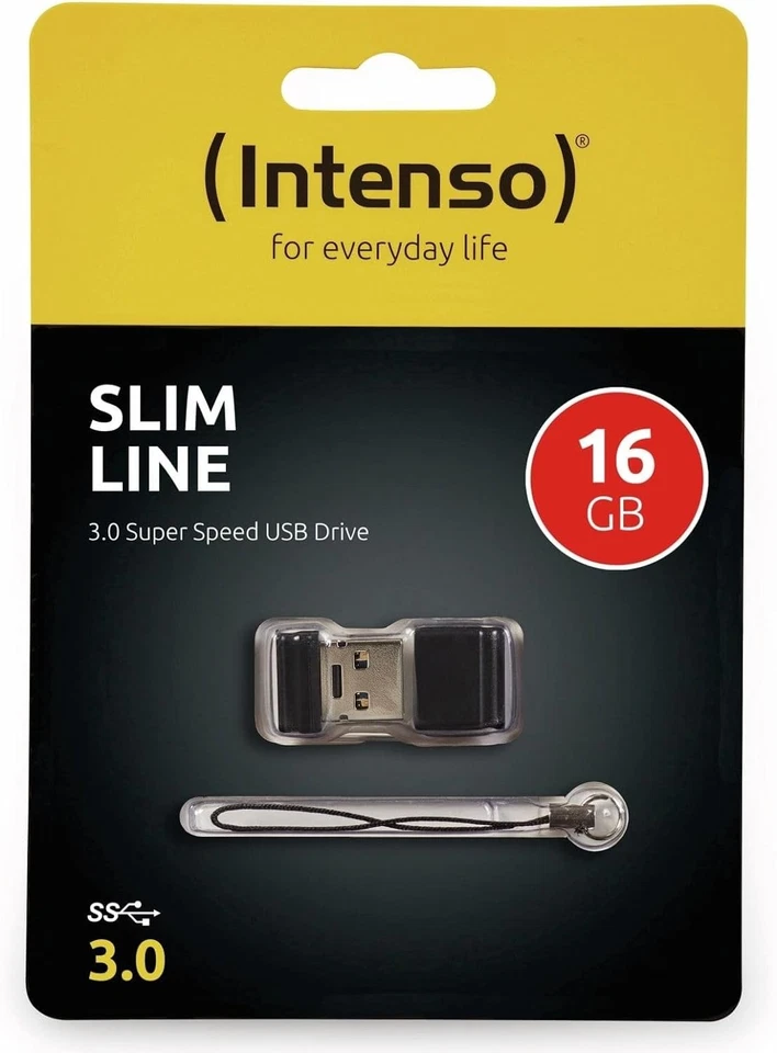Intenso Slim Line - Flash Drive 16 GB - USB 3.2 Gen 1x1, Black - Image 3 of 4