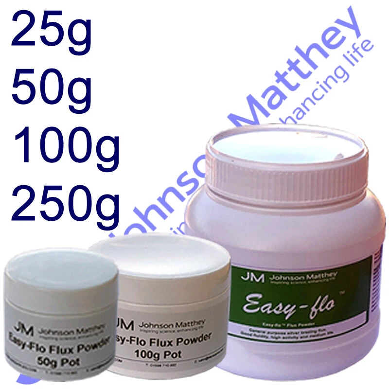 Johnson Matthey Easy-Flo Flux Powder - 25g Bag, 50g, 100g, 250g Pots