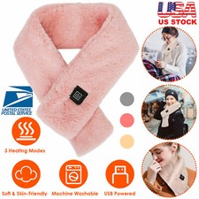 Unisex Electric Heated Scarf Winter USB Heating Neck Warmer Wrap Shawl Winter