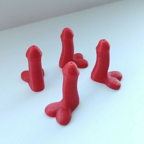 Novelty Car Bike Tyre Willy Penis Dick Valve Dust Caps Pack Of 4 - Picture 3 of 21