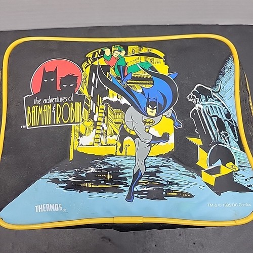 The Adventures Of Batman & Robin Thermos Lunchbox Bag Insulated 1995 - Picture 10 of 15