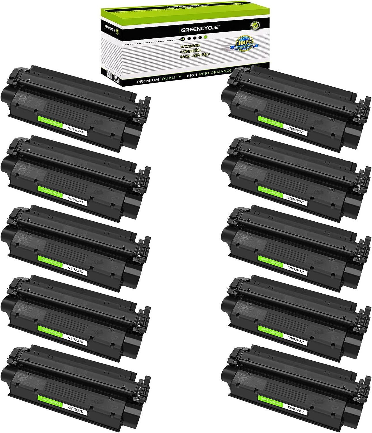 10PK GREENCYCLE X25 Black Toner for Canon MF3240 MF5530 MF5550 Printers