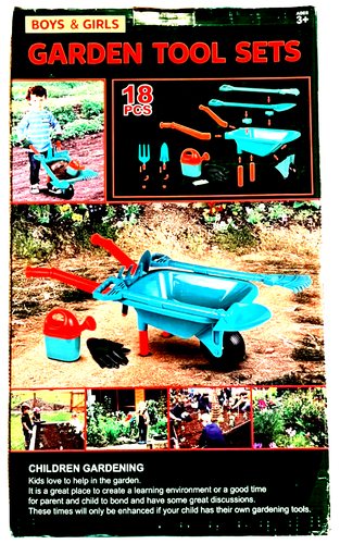 Garden Tool Set Toy - Boys & Girls - Ages 3+ 18 Pieces - Jugo Toys - Kids Yard - Picture 2 of 5