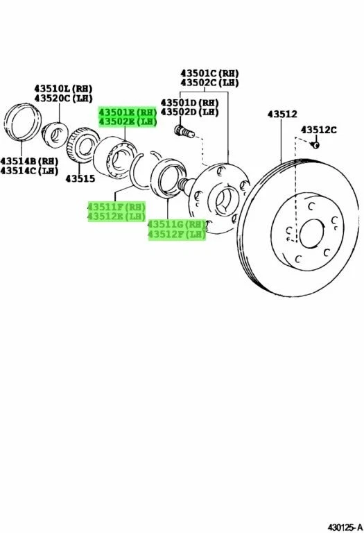 Genuine Toyota Supra JZA80 Lexus GS300 Front Wheel Bearing, Seal, Ring Set of 6 - Image 2 of 4
