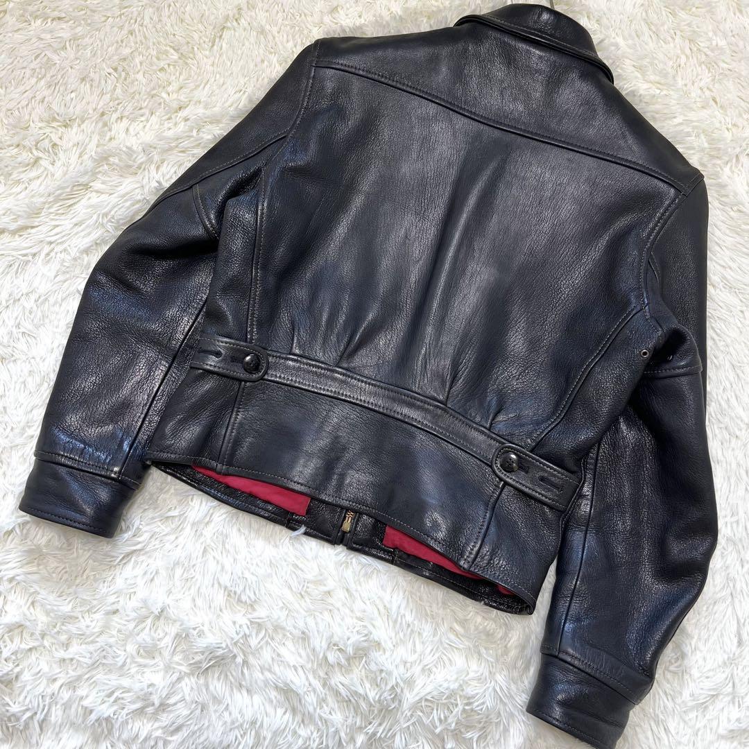 Flat Head Single Rider Jacket Deerskin Genuine Leathe… Gem