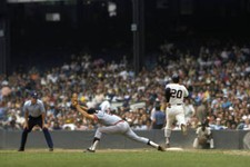 New York Yankees Horace Clarke in action, running bases vs D - 1973 Old Photo