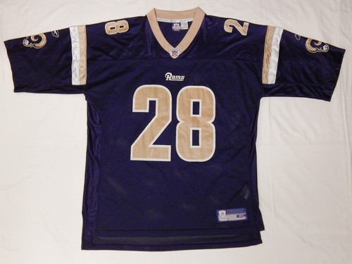 Carneros # 28 Marshall Faulk Nfl Reebok Equipos Fútbol Jersey Tamaño Adulto  Xl | eBay