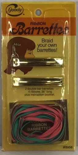 VTG 1981 Goody Braid Ribbon Barrettes DIY With Stay Tight Clasp - Picture 2 of 8