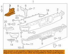 GM OEM 14-19 Sierra 1500 Rear Bumper Bumper Components-Bumper Brace 23108149