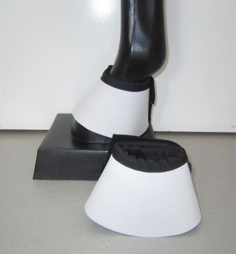 Horse Bell Boots White & Black AUSTRALIAN MADE Protection Your choice of size Horse Bell Boots White & Black AUSTRALIAN MADE Protection Your choice of size