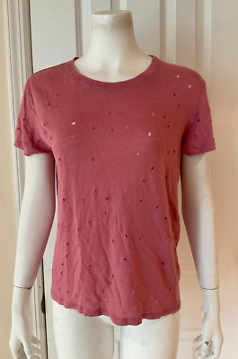 EUC Iro Clay Linen T-shirt Sz S in Pink