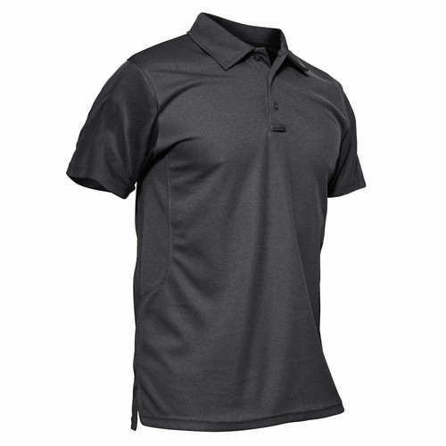 Camisas polo ateléticas de manga larga y corta para hombre de secado rápido equipo activo informal Top - Imagen 32 de 162