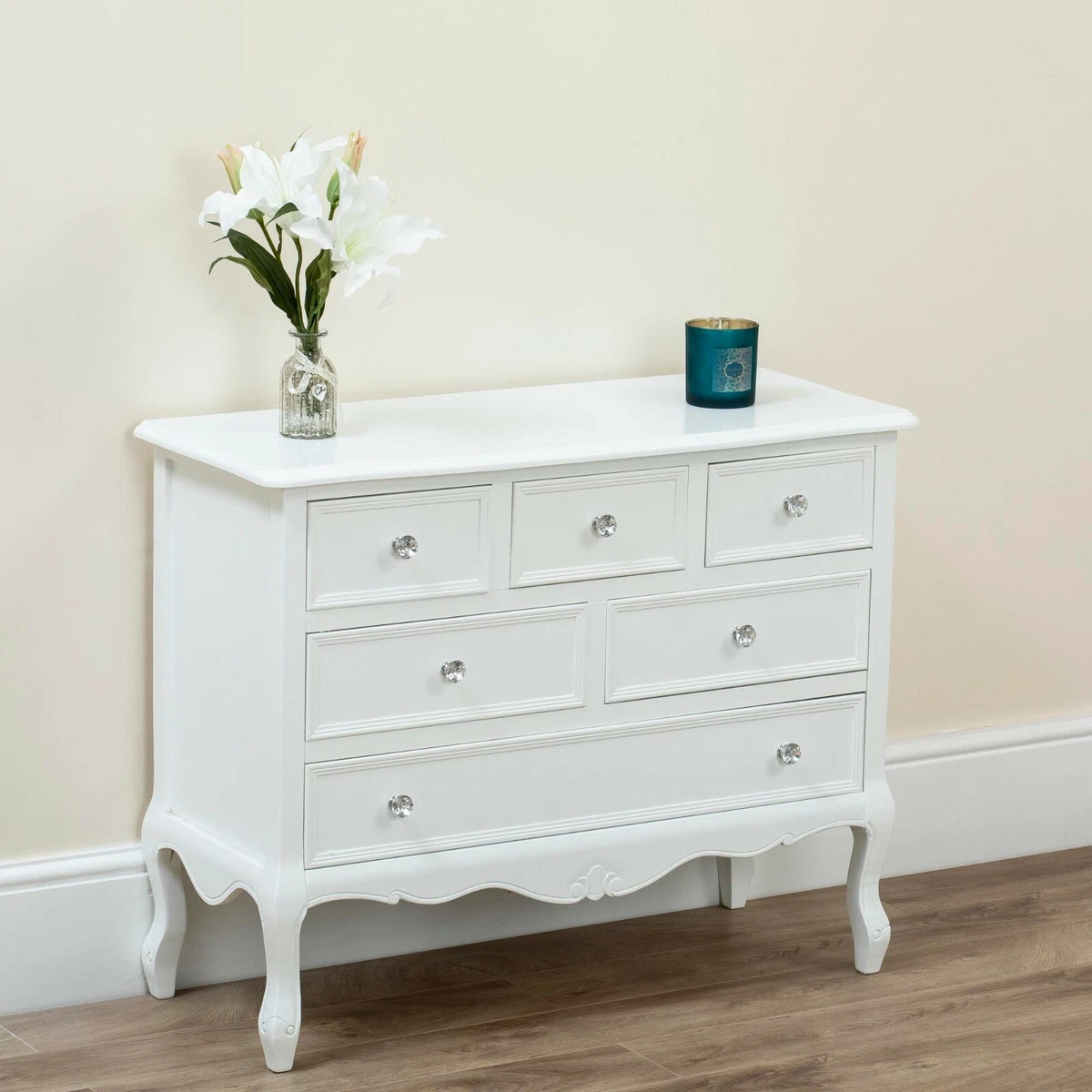 Rustic white online chest of drawers