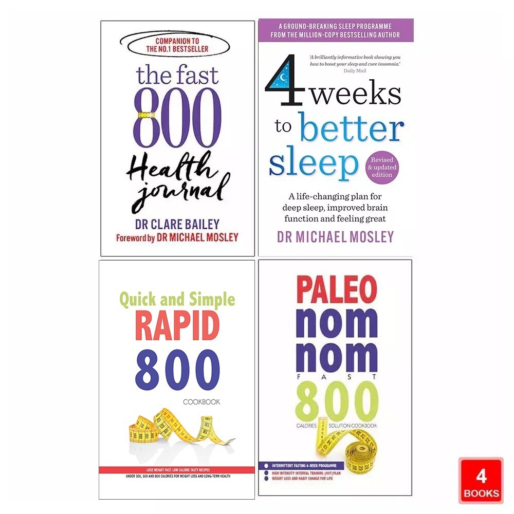 Quick Simple RAPID 800, Fast 800 Health,Paleo Nom Nom,4 Weeks to Better 4 Books