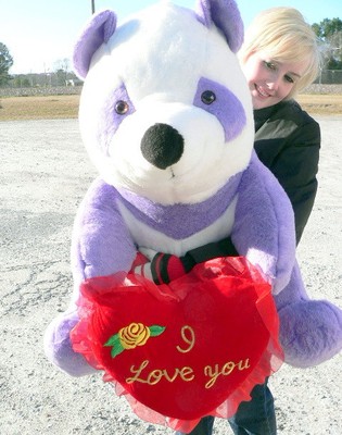 purple panda plush