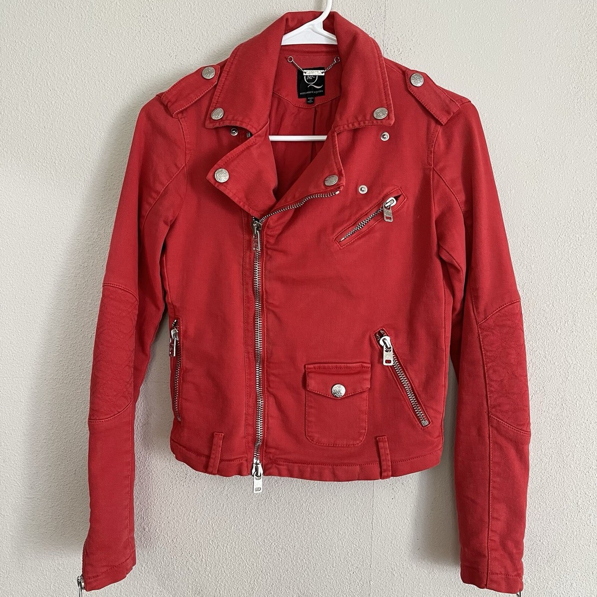 Alexander McQueen Red Cotton Asymmetric Women