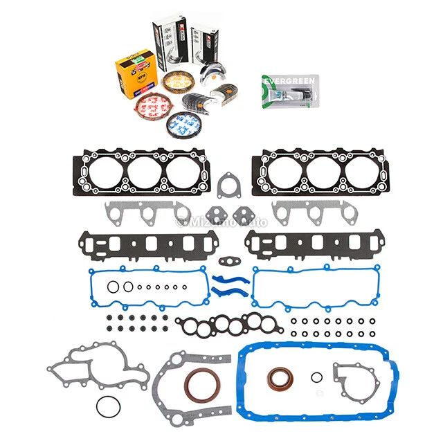Полный комплект прокладок подшипников кольца подходят для 91-95 Ford Mercury 3,0 л OHV VIN U 1 - Изображение 2 из 4