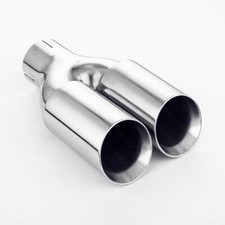 Twin 3 Out Clamp-on 2.5 Inlet Dual Wall 304 Stainless Steel Exhaust Tip Twin 3 Out Clamp-on 2.5 Inlet Dual Wall 304 Stainless Steel Exhaust Tip