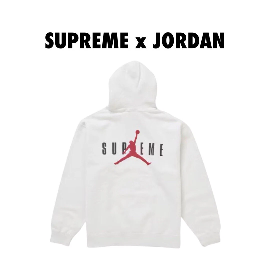 Sweat à capuche Supreme Jordan gris cendre taille M moyen neuf