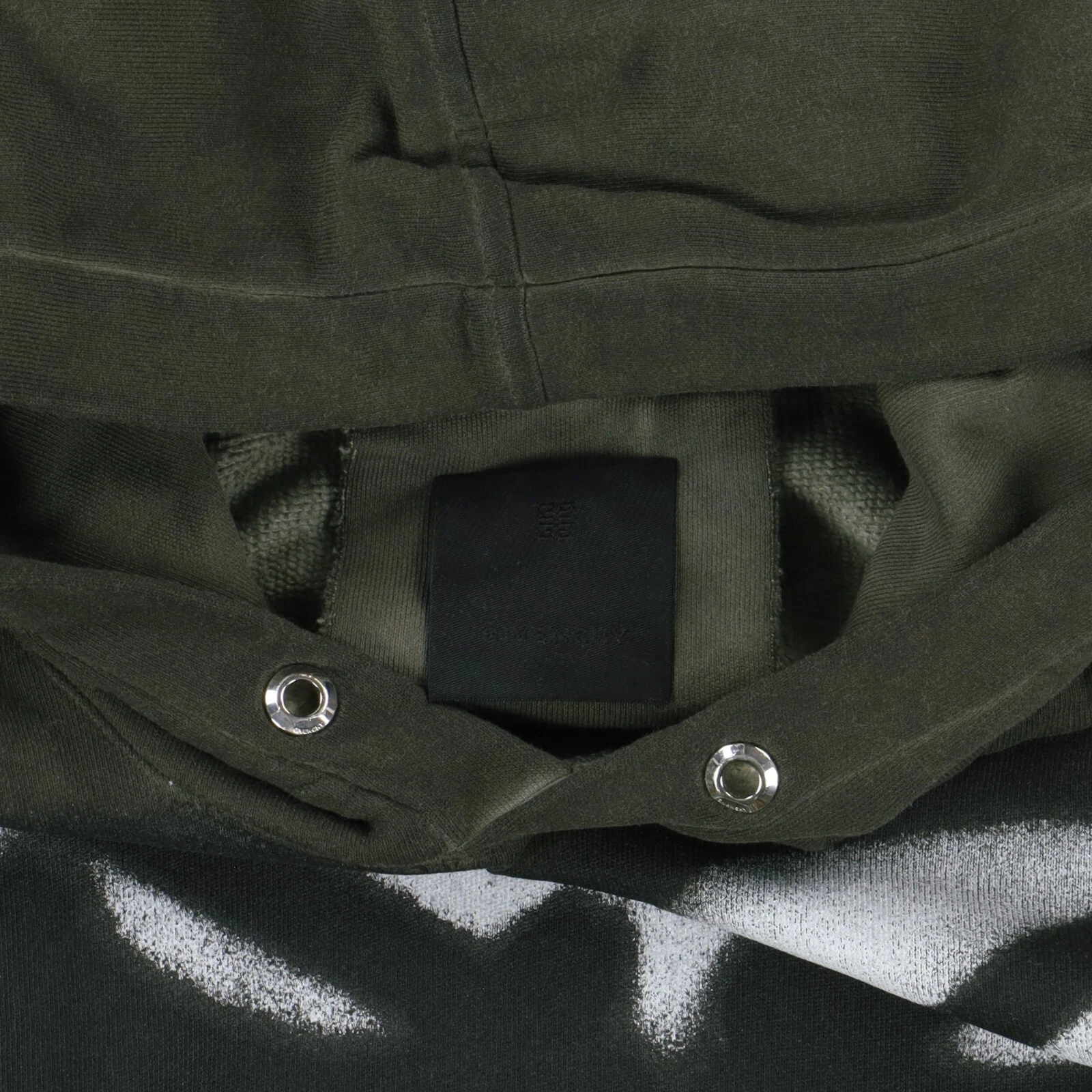 Felpa con cappuccio oversize Givenchy x Chito verde scuro Rottweiler Graffiti Taglia L $1390