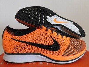 Nike Flyknit Racer total de color naranja-blanco-Gris Oscuro Talle 11 Raro!  2012! [526628-810] | eBay