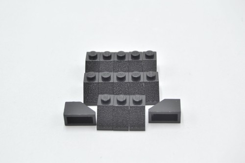 LEGO 15 x Dachstein schwarz Black Slope 45 2x1 without Bottom Tube 3040a - 第 2/2 張圖片