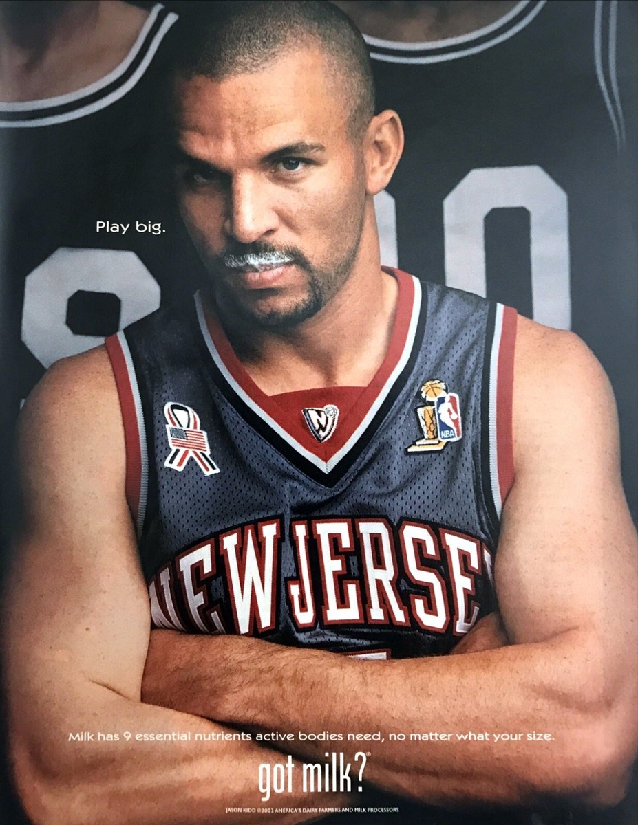 2002 New Jersey Nets Jason Kidd Mustache photo 