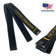 Martial Arts Vintage Black Belt Embroidered Custom Belts Karate Taekwondo Judo