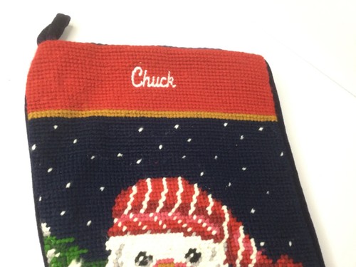 Needlepoint Weihnachtsstrumpf Schneemann Geschenke Wolle 15 Zoll - Bild 7 von 7