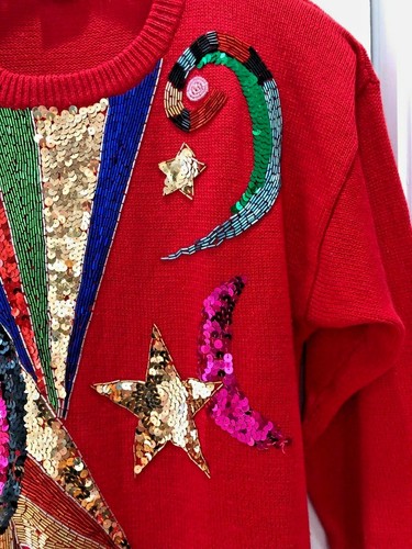 De colección. SUÉTER NAVIDAD KAMIRAN "TROFEO" NO FEO PRECIOSO LENTEJUELAS - MUJER M - Imagen 4 de 6
