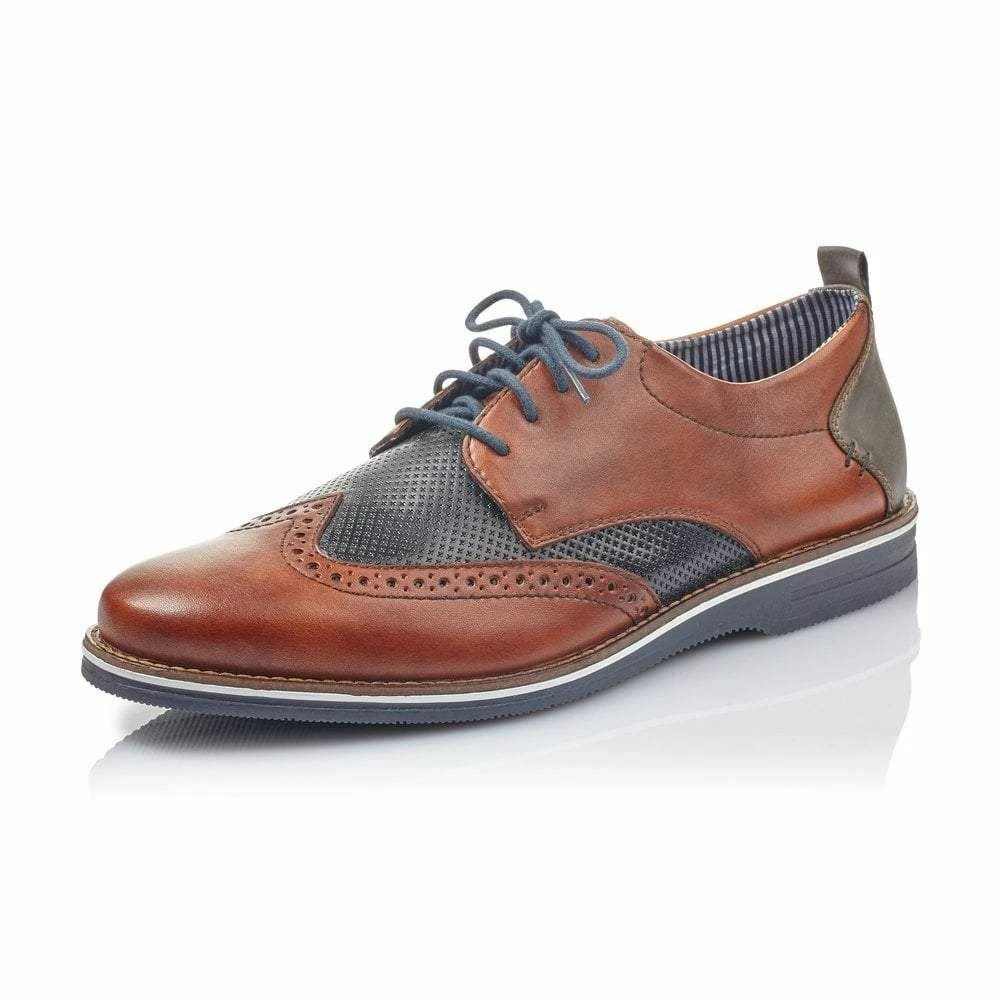 Rieker BROWN 12532 24 Lace Up Brogue Shoes