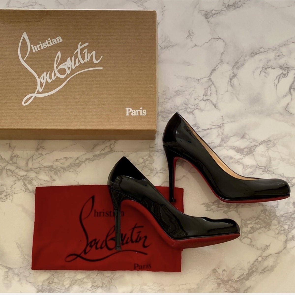 Christian Louboutin 'Simple Pump 100' Patent Pump SZ. 35 Christian Louboutin 'Simple Pump 100' Patent Pump SZ. 35