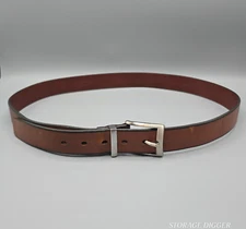 Vintage Daniel Cremieux Collection Full Grain Brown Leather Belt Men's 105/42