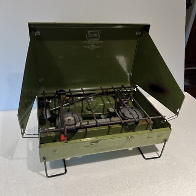 Vintage Sears Roebuck 2 Burner Camp Stove Model 476 72244 | eBay