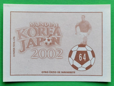 2002 Navarrete Korea Japan World Cup FIFA Face STICKER #064 A