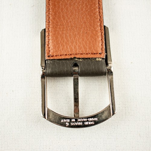 Made in Italy Khaki Taupe Echtleder Herren Gürtel Größe L - Bild 8 von 8