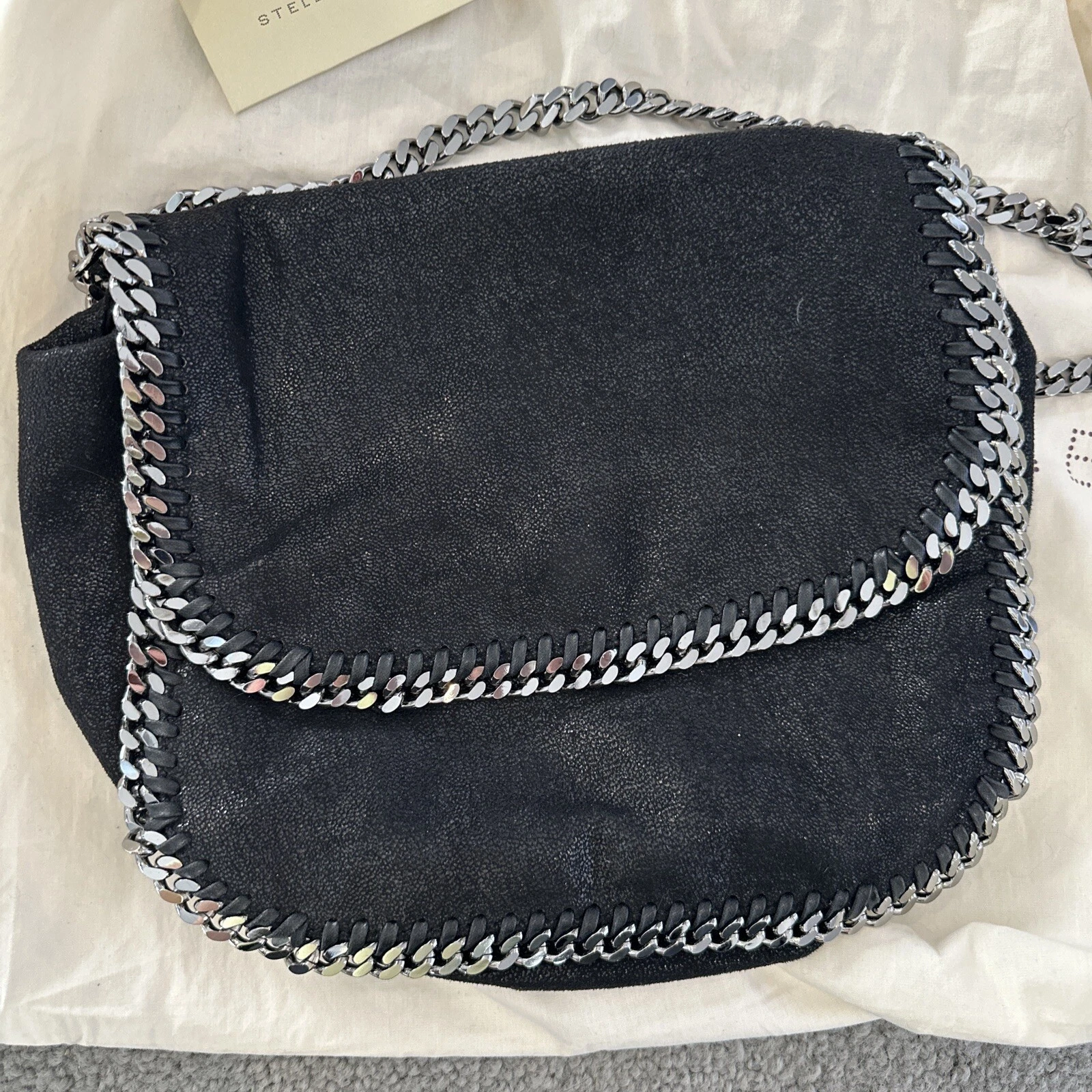 Stella McCartney — Stella Mccartney Black Shoulder Bag “Fabella” New With Tags
