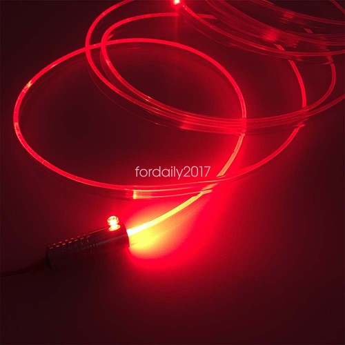 Car Home LED Strip Ambient Light 2mm Plastic Optic Fiber Cable Skirt Tube Kit - Picture 17 of 20