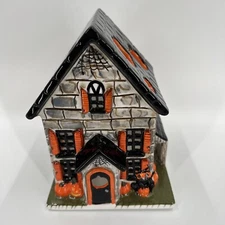Rare The White Barn Candle Co Haunted House Luminary